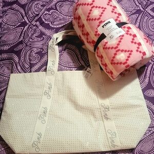 Victoria's Secret Pink Bling Tote & Blanket Black Friday 25 Exclusive